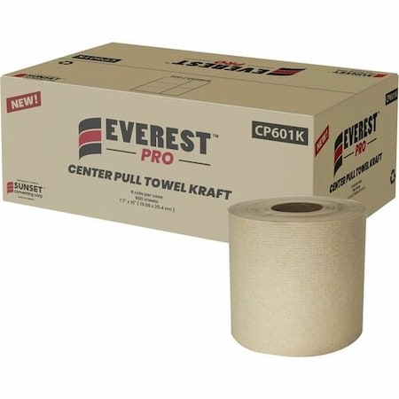 Sunset Converting Center-pull Paper Towels, 2-ply Ply, 600 sheets Sheets, 6 PK SUVCP601K